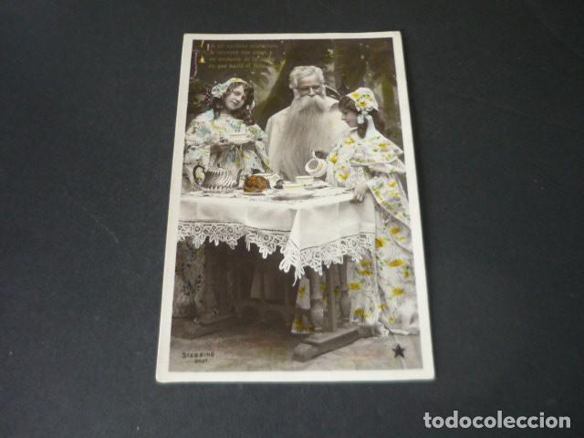 Postales: NI&Ntilde;AS CON PAPA NOEL POSTAL - Foto 1