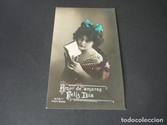 Postales: NI&Ntilde;A CON LIBRO POSTAL - Foto 1