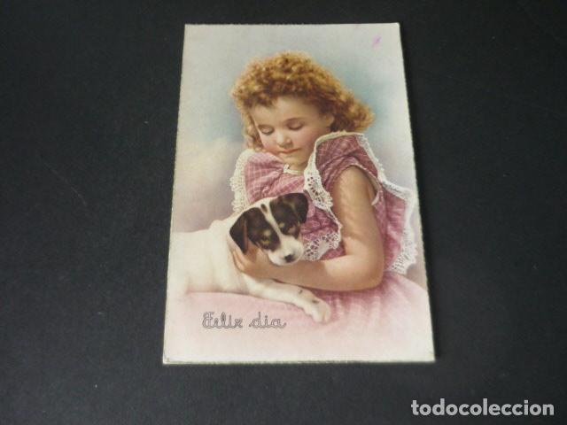 Cartes Postales: NI&Ntilde;A CON PERRO POSTAL