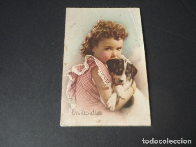 Cartes Postales: NI&Ntilde;A CON PERRO POSTAL