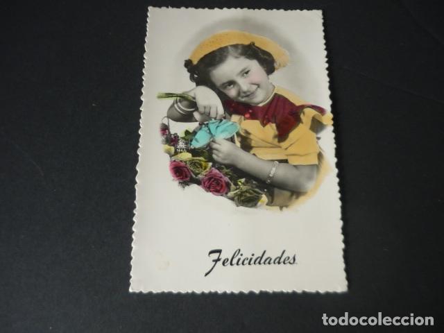 Postales: NI&Ntilde;A CON FLORES POSTAL - Foto 1