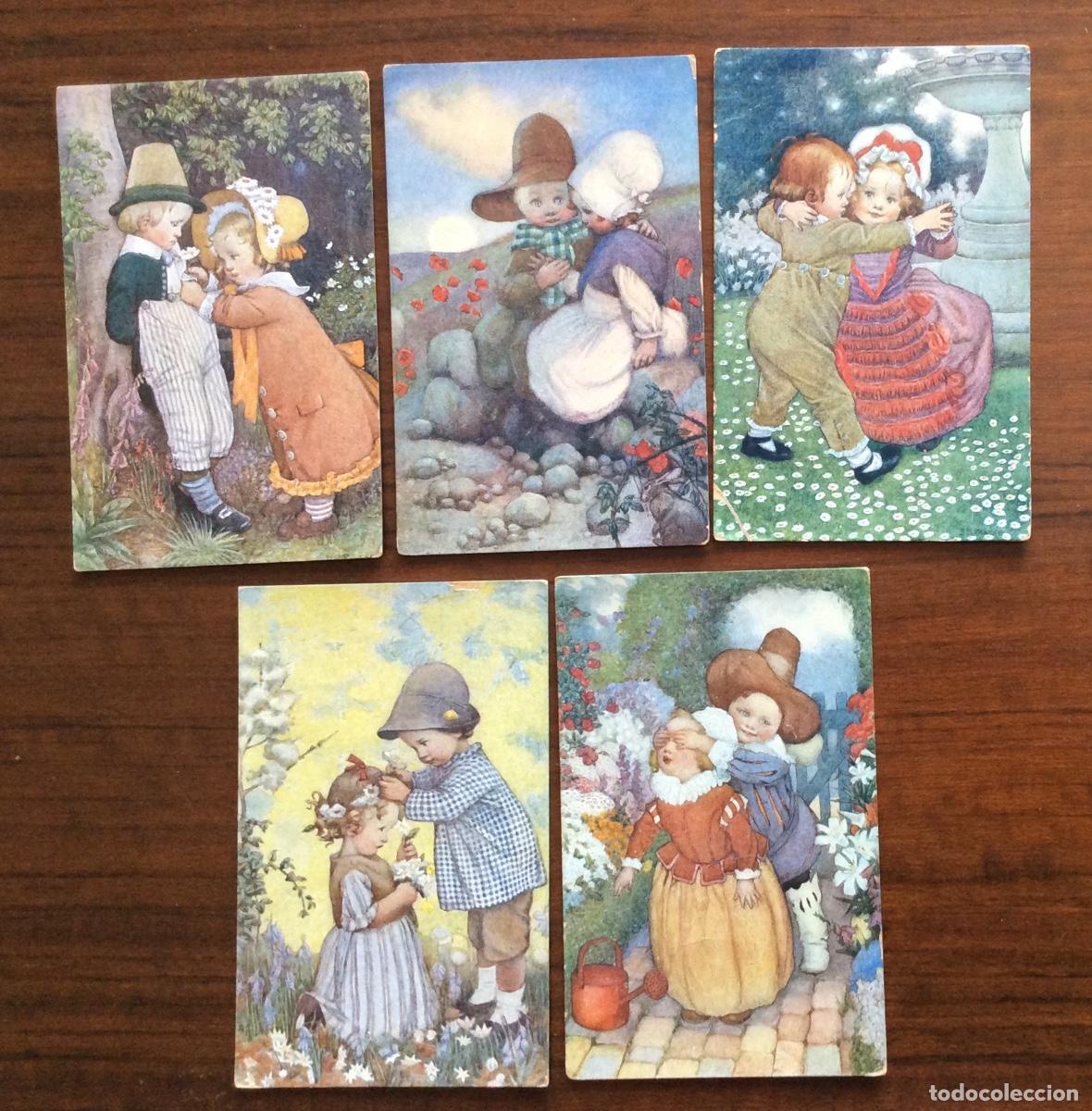 Postais: 5 POSTAL ANTIGUAS M. MUNK 563 PAREJA DE NI&Ntilde;OS Y NI&Ntilde;A