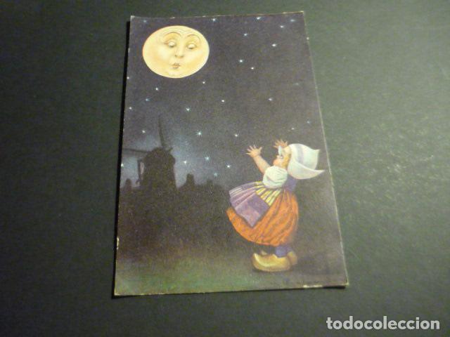Postales: NI&Ntilde;A MIRANDO LA LUNA POSTAL - Foto 1