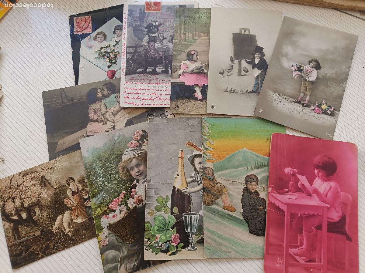 Postales: 4 postales antiguas de ni&ntilde;os