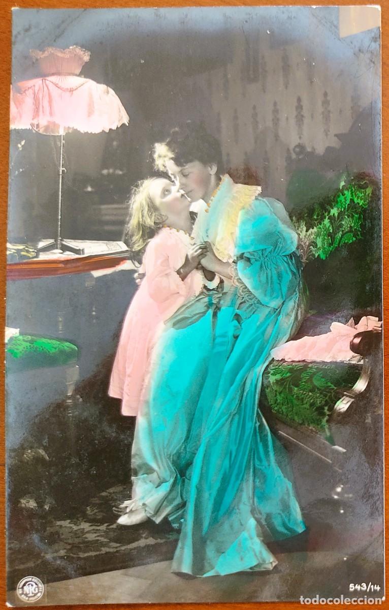 Postales: POSTAL MUY ANTIGUA MADRE CON HIJA COLOREADA - NPG 543/14