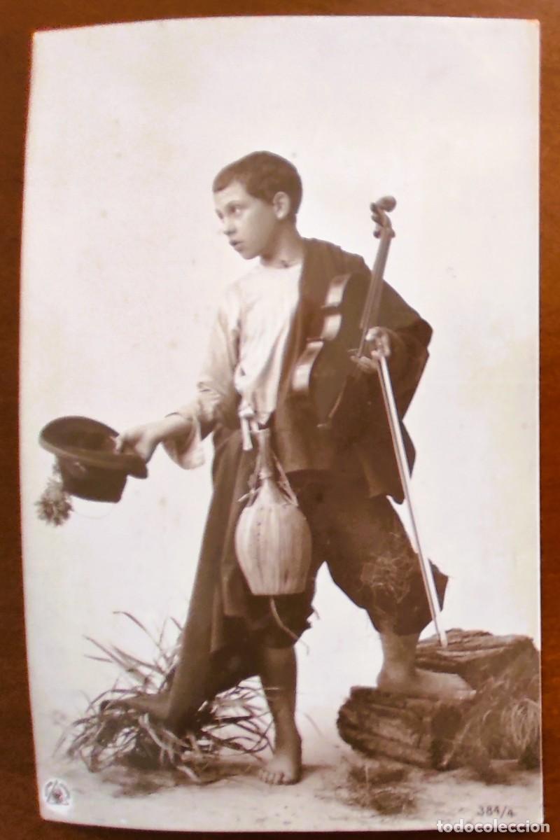 Cartes Postales: POSTAL MUY ANTIGUA NI&Ntilde;O M&Uacute;SICO VIOL&Iacute;N - NPG 384/4