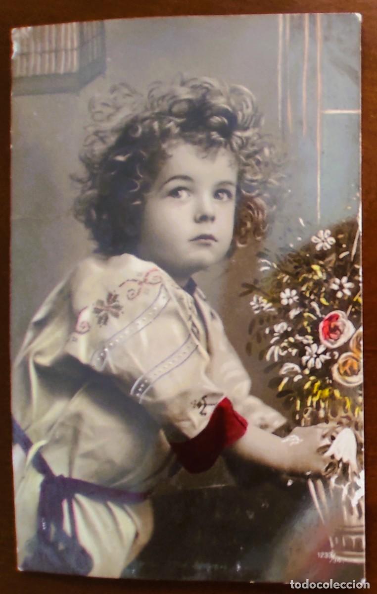 Cartes Postales: POSTAL MUY ANTIGUANI&Ntilde;O CON JARR&Oacute;N DE FLORES - PG 1233/34