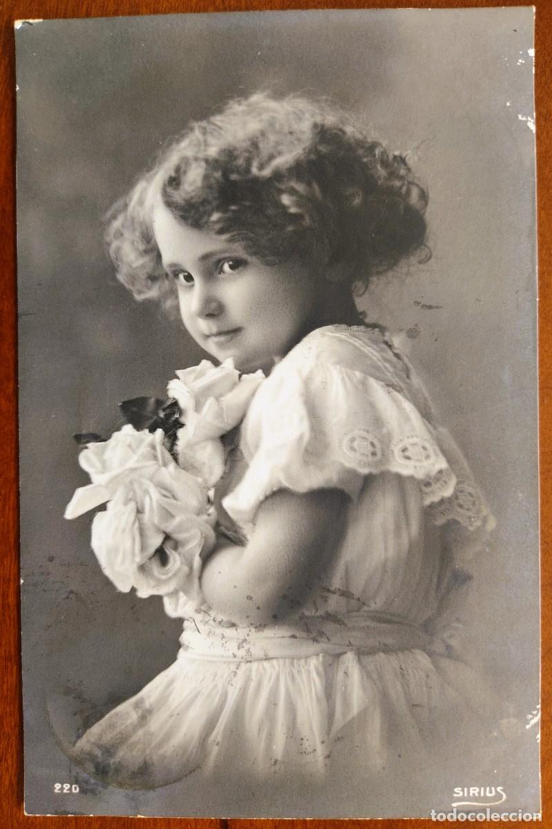 Postales: POSTAL MUY ANTIGUA DE UNA NI&Ntilde;A CIRCULADA A MURCIA A&Ntilde;O 1911 - SIRIUS 220