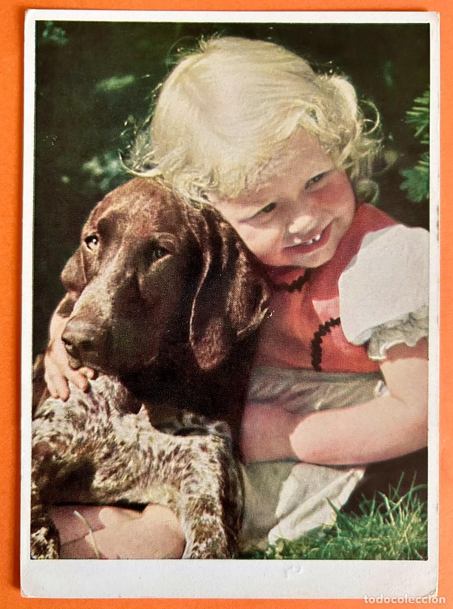 Postales: POSTAL NI&Ntilde;A Y PERRO - IMPRESA EN ALEMANIA - ESCRITA CIRCULADA EN 1967 - SELLO EDIFIL 1155