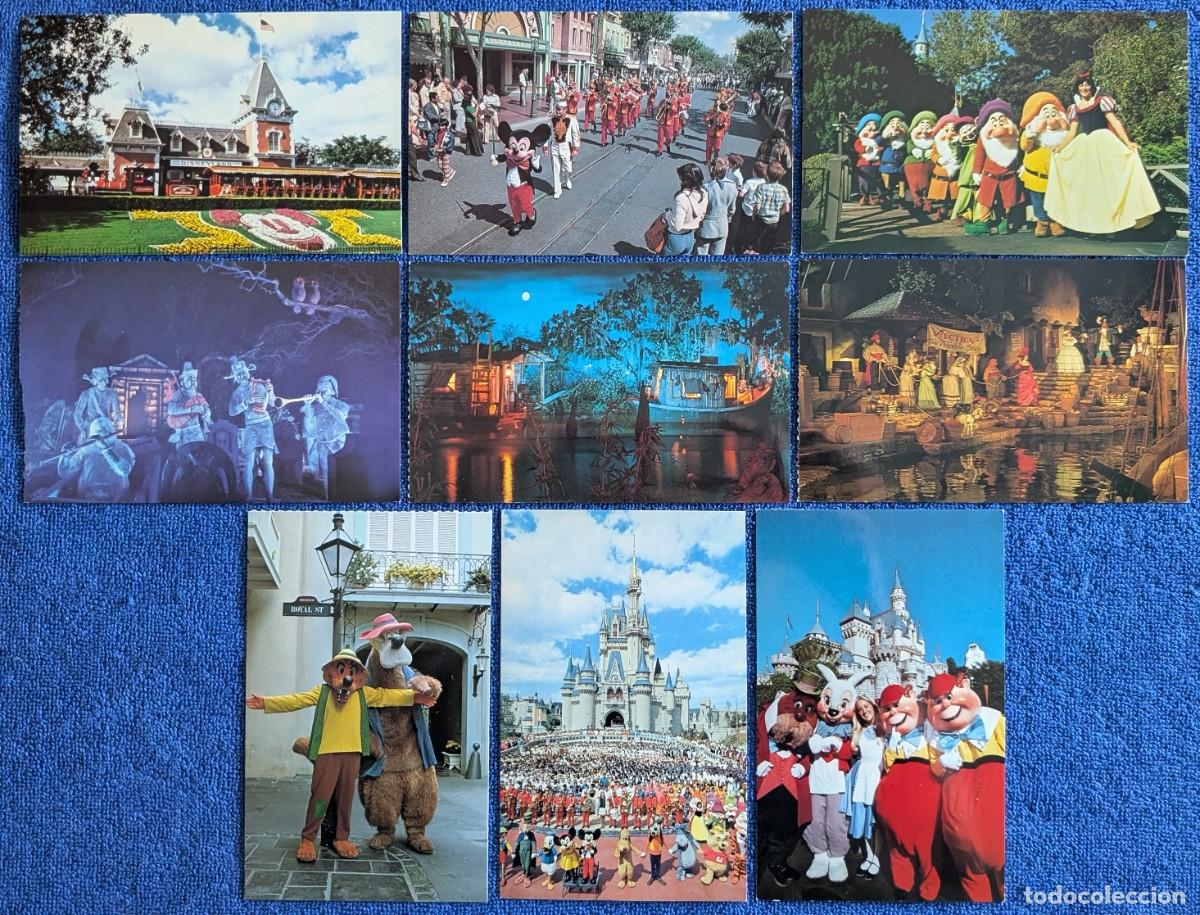 Postales: Lote de 8 postales de Disneyland - Walt Disney Productions &iexcl;Sin circular, A&ntilde;os 80!