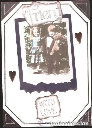 Postales: FELICITACI&Oacute;N CUMPLEA&Ntilde;OS -HECHA A MANO POR LOS NI&Ntilde;OS AMISH --D&Iacute;PTICO SIN ESCRIBIR