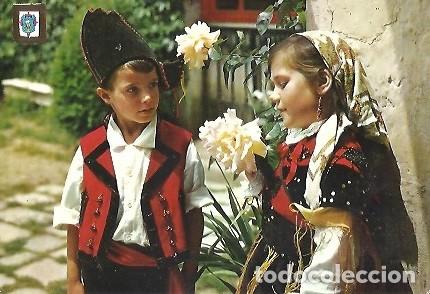Postales: POSTAL A COLOR N&ordm; 2 GALICIA NI&Ntilde;OS Y FLORES DOMINGUEZ
