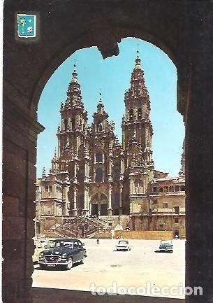Postales: POSTAL A COLOR N&ordm; 9 SANTIAGO DE COMPOSTELA CATEDRAL FACHADA DEL OBRADOIRO SIGLO XVIII DOMINGUEZ