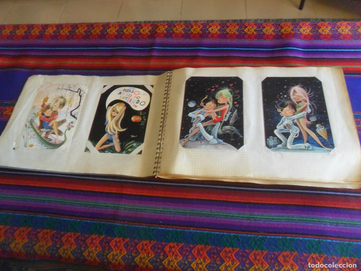 Postales: CUADERNO CON 127 POSTAL SIN CIRCULAR NI&Ntilde;OS ROM&Aacute;NTICAS CARICATURAS A&Ntilde;OS 60 70. ENTRA Y MIRA. DE LUJO.