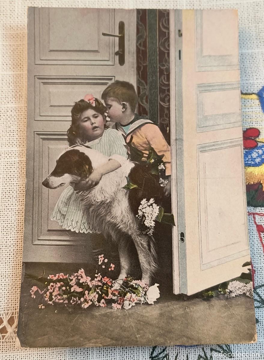 Postales: POSTAL | NI&Ntilde;OS CON PERRO - Foto 1