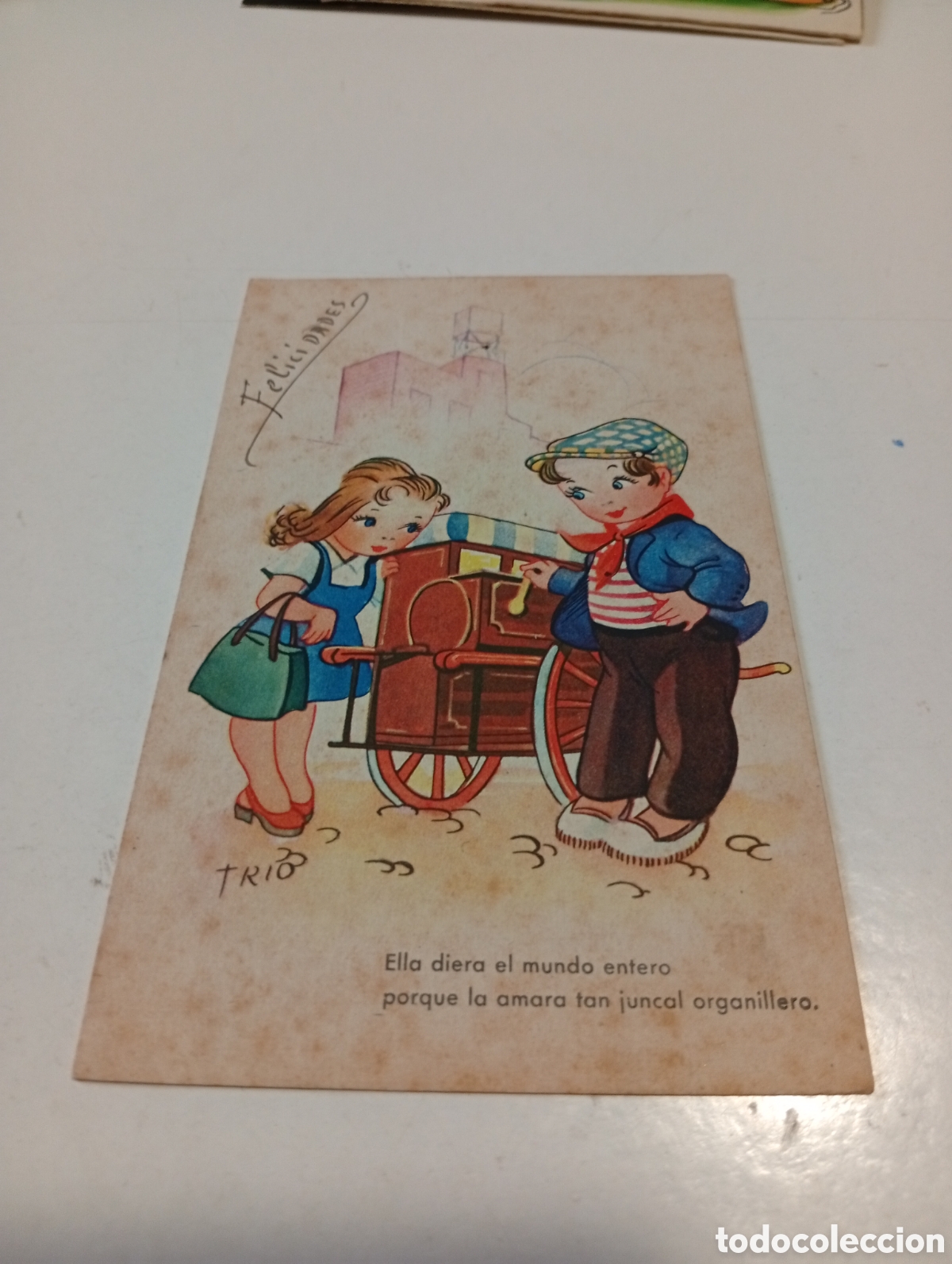 Postales: Postal infantil dibujo ni&ntilde;os