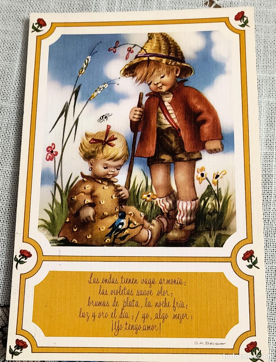 Postales: POSTAL | NI&Ntilde;OS CON PAJARITO