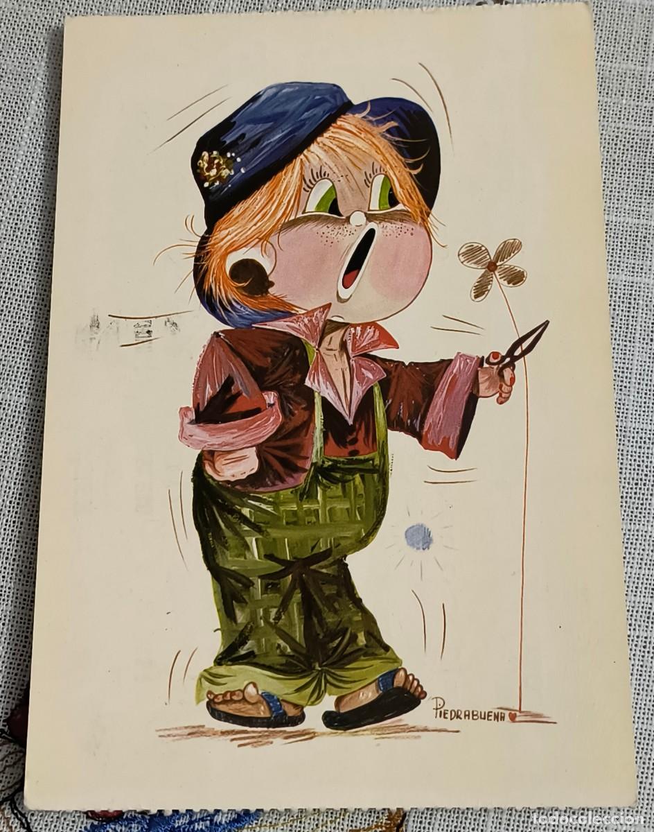 Postales: POSTAL | NI&Ntilde;O CON FLOR / BERGAS