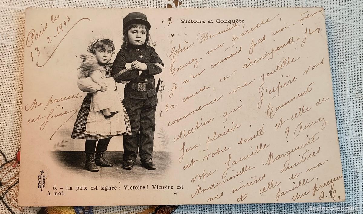Postales: POSTAL | NI&Ntilde;OS - VICTOIRE ET CONQU&Ecirc;TE - 1903 / CIRCULADA