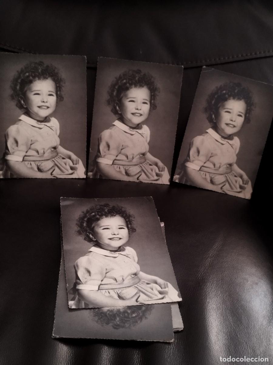 Postales: Colecci&oacute;n de 10 antiguas tarjetas postales en blanco y negro de una ni&ntilde;a peque&ntilde;a con vestido.