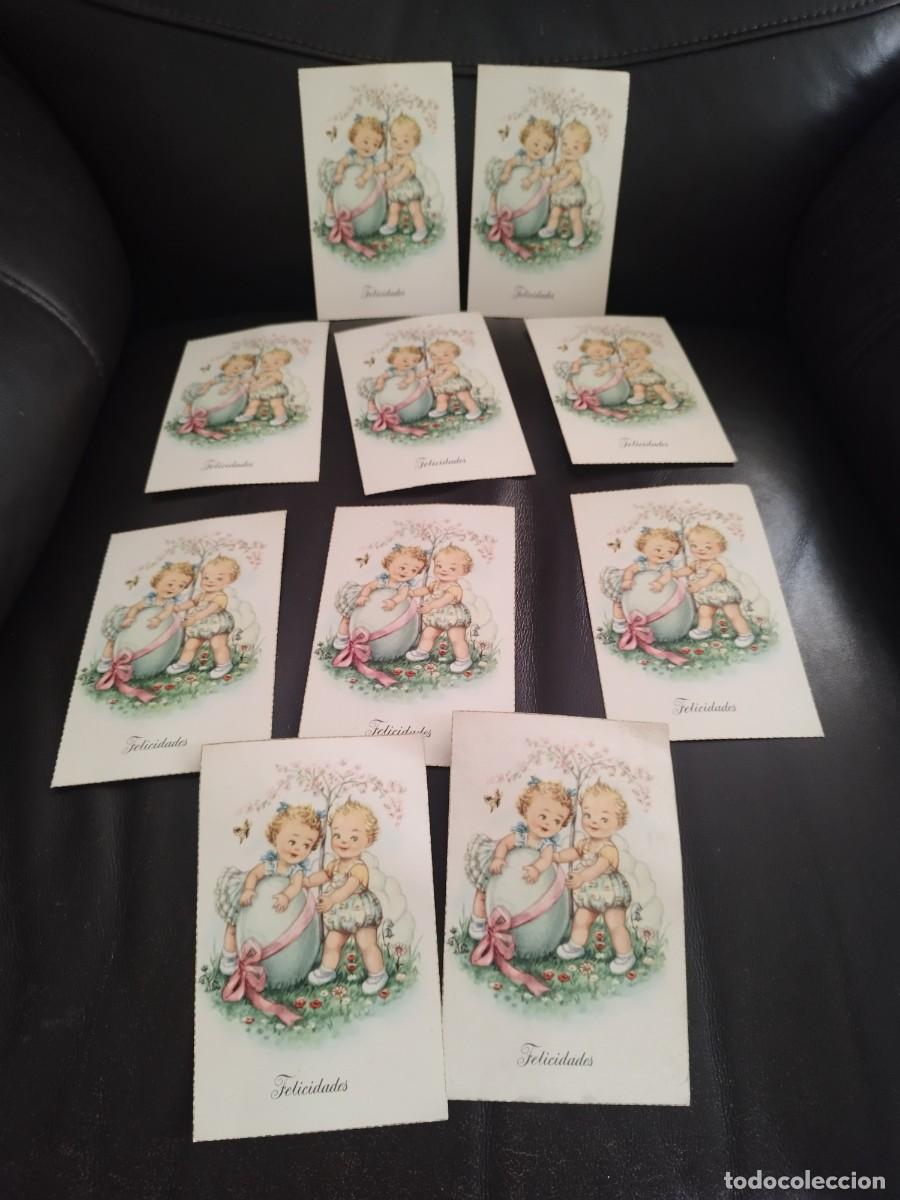 Postales: Lote de 10 antiguas tarjetas postales, infantil vintage dos ni&ntilde;os peque&ntilde;os juntos. Felicitaciones.
