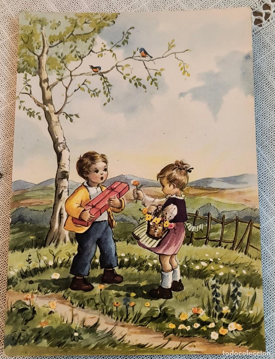 Postales: POSTAL | NI&Ntilde;OS EN EL CAMPO