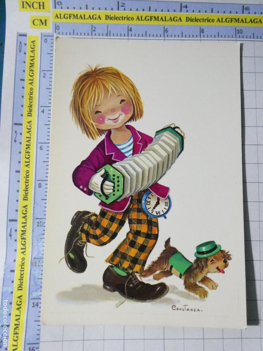Postales: POSTAL DE NI&Ntilde;OS INFANTIL DIBUJOS. A&Ntilde;O 1975. NI&Ntilde;O PAYASO ACORDE&Oacute;N CIRCO. CONSTANZA. 7637 CYZ 2527