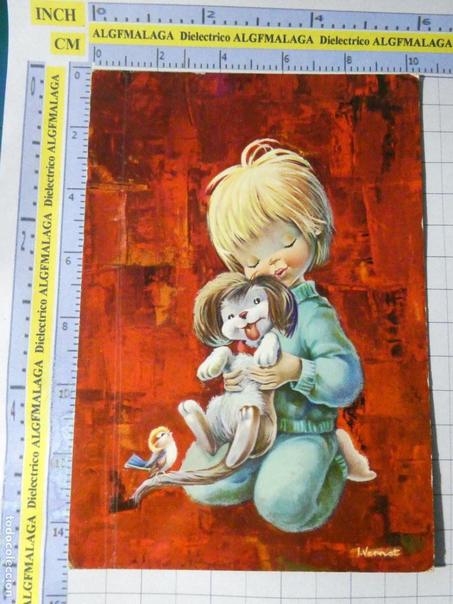 Postales: POSTAL DE NI&Ntilde;OS INFANTIL DIBUJOS. A&Ntilde;O 1964. NI&Ntilde;O PERRITO DIBUJANTE VERNET. 6617 CYZ. 2530