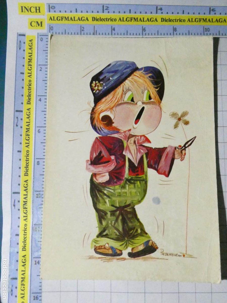 Postales: POSTAL DE NI&Ntilde;OS INFANTIL DIBUJOS. A&Ntilde;O 1972. NI&Ntilde;O DIBUJO PIEDRABUENA 2 BERGAS. 2538