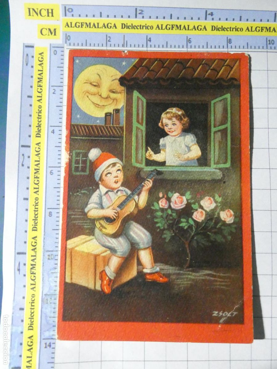 Postales: POSTAL DE NI&Ntilde;OS INFANTIL DIBUJOS. A&Ntilde;OS 50. NI&Ntilde;O RONDANDO NI&Ntilde;A ENAMORADOS. 50 CMB. 2541