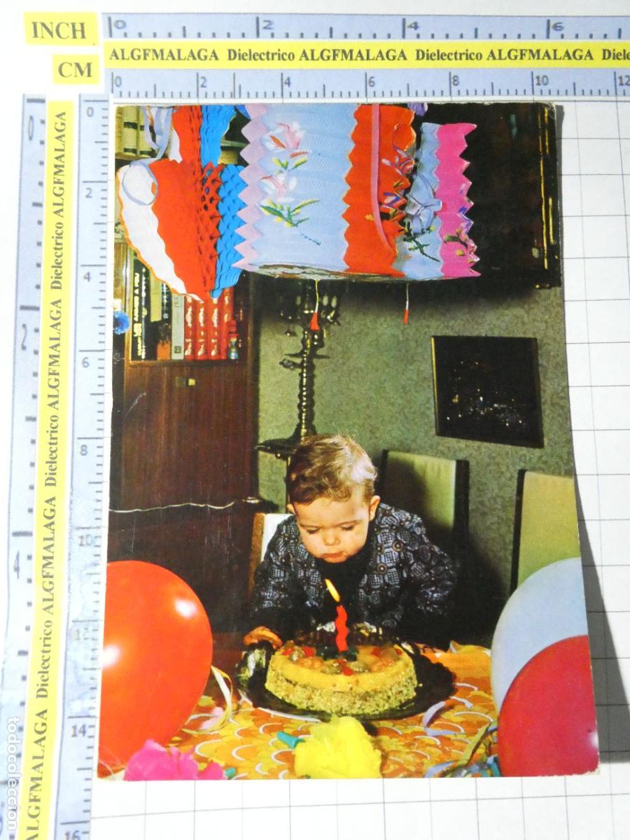 Postales: POSTAL DE NI&Ntilde;OS INFANTIL DIBUJOS. A&Ntilde;O 1974. NI&Ntilde;O TARTA PRIMER CUMPLEA&Ntilde;OS 20260 BV. 2543