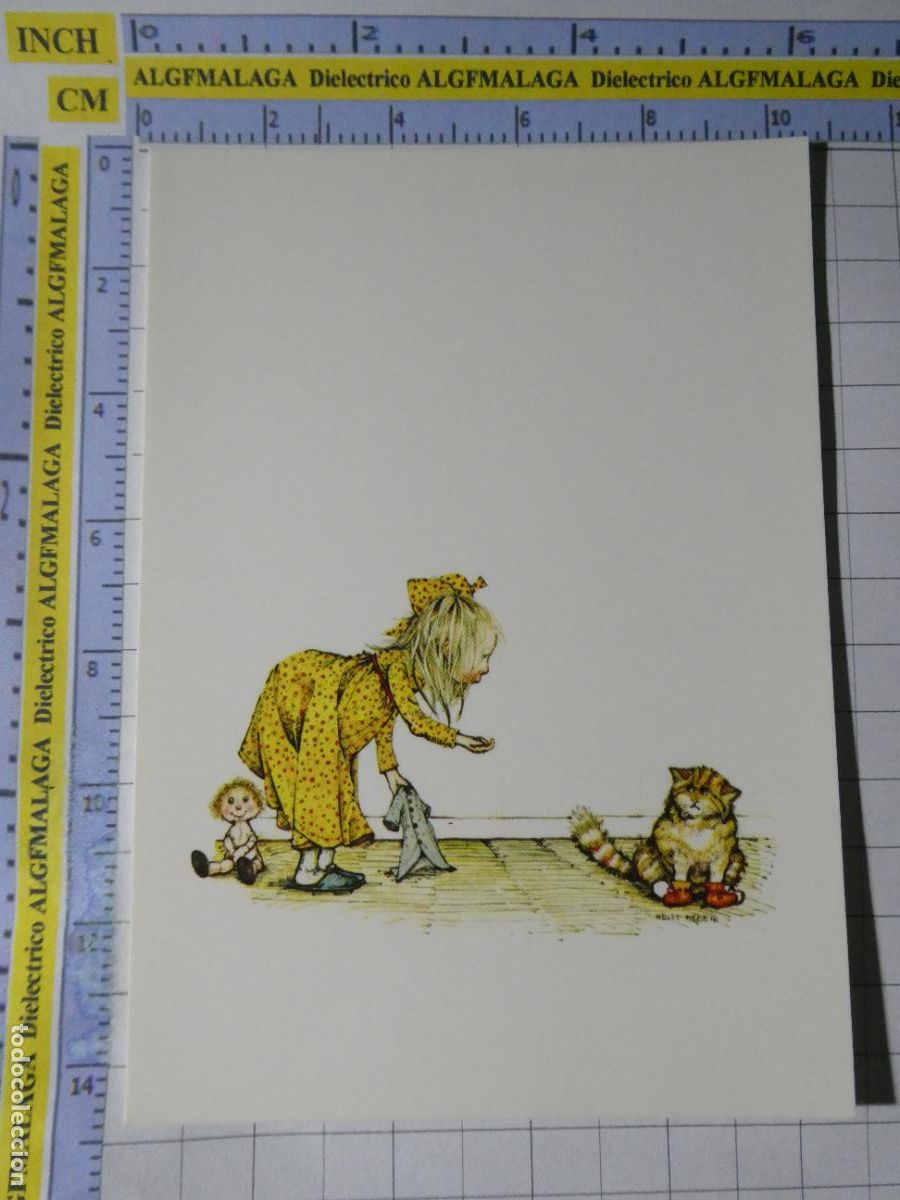 Postales: POSTAL DE NI&Ntilde;OS INFANTIL DIBUJOS. A&Ntilde;O 1977 NI&Ntilde;A GATITO HOLLY HOBBIE. 2546