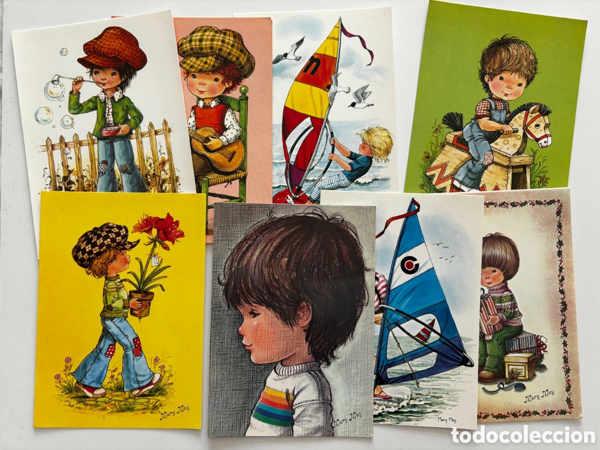 Postales: LO TE 8 TARJETAS POSTALES MARY MAY a&ntilde;os 80 NUEVAS sin circular ni escribir