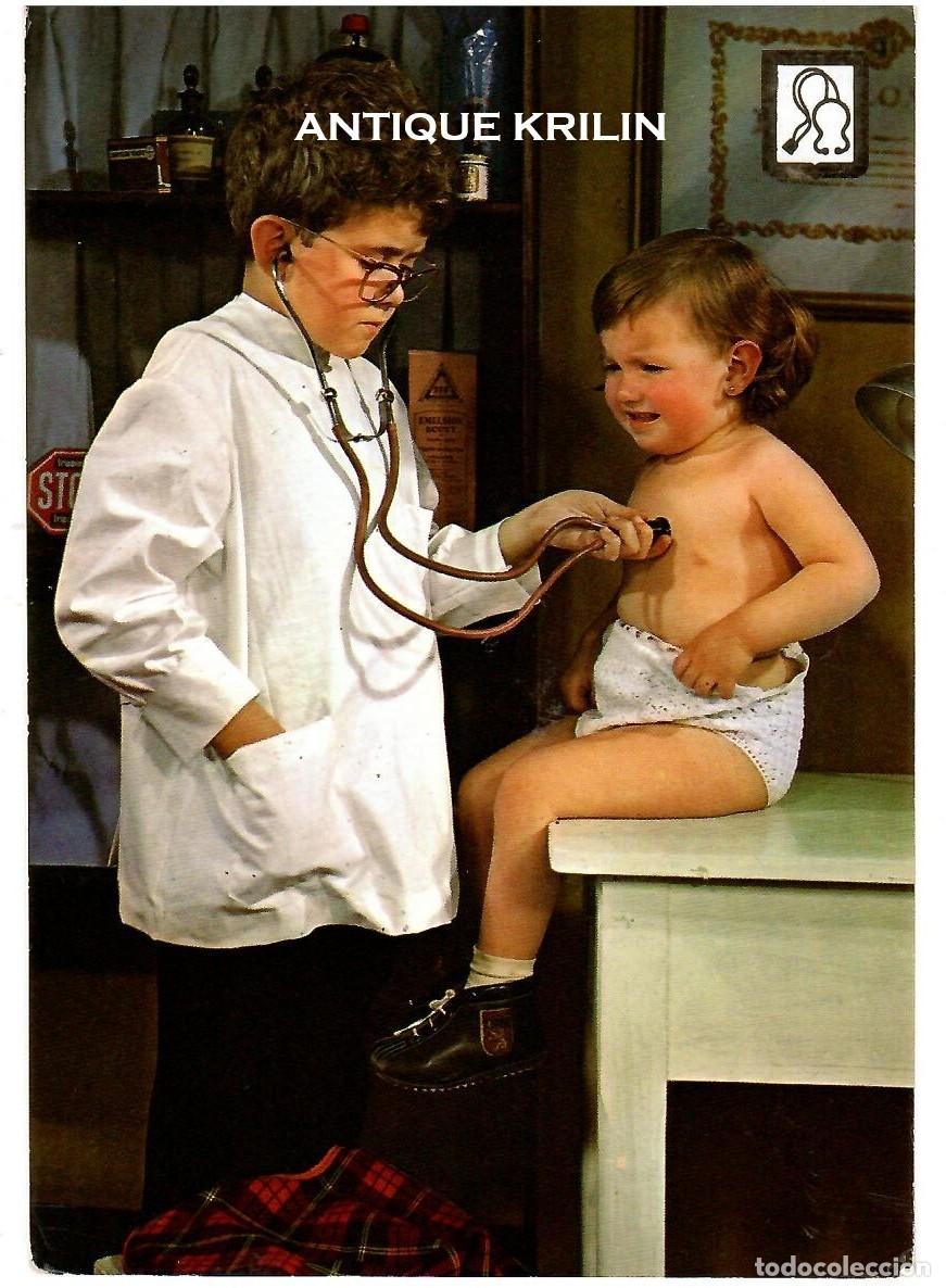 Postales: POSTAL COLECCION PROFESIONES N&ordm; 18 MEDICO / ESCUDO DE ORO / SIN FRANQUEAR