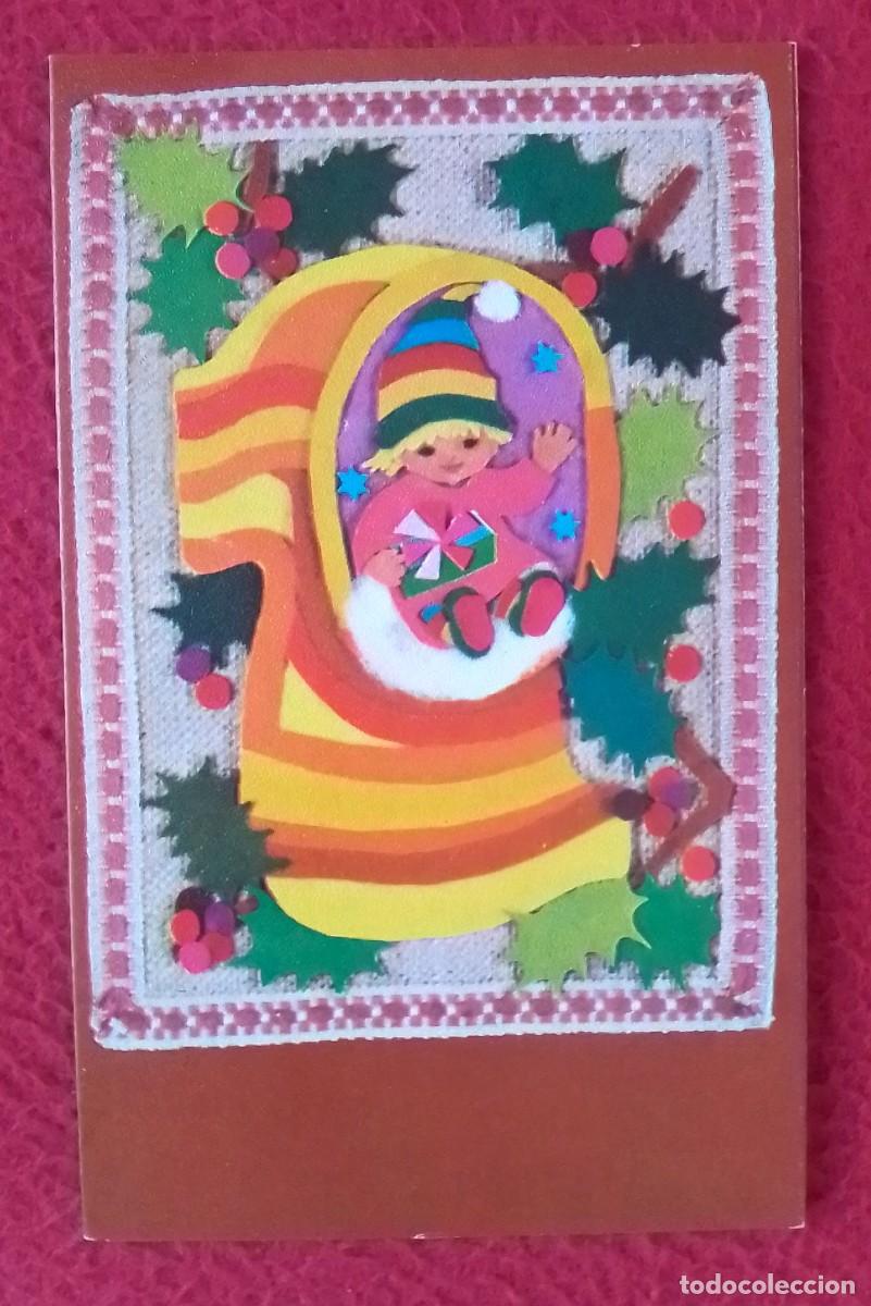 Postales: ANTIGUA TARJETA DE FELICITACI&Oacute;N ESTAMPA O SIMILAR, MOTIVOS INFANTILES DIBUJOS..NI&Ntilde;OS COLECCI&Oacute;N PERLA