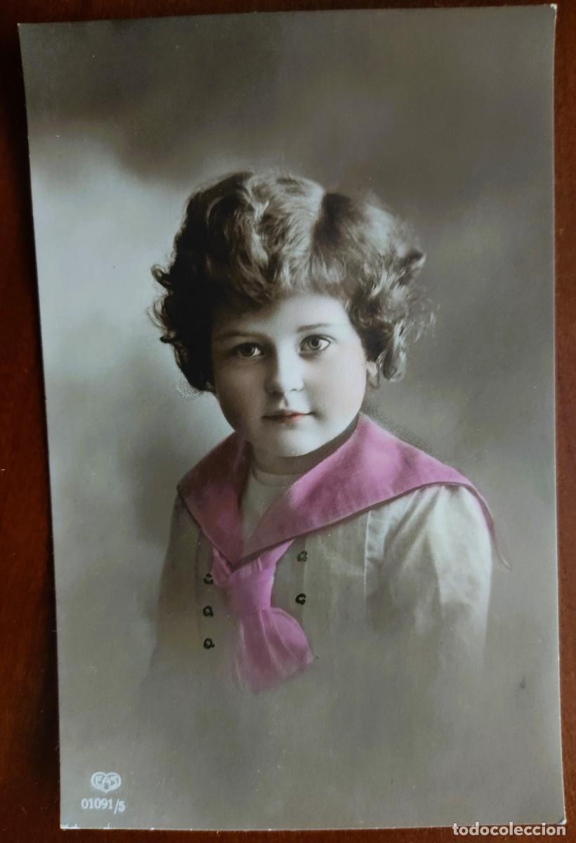 Postales: POSTAL COLOREADA DE UN NI&Ntilde;O O NI&Ntilde;A - EAS 01091/5