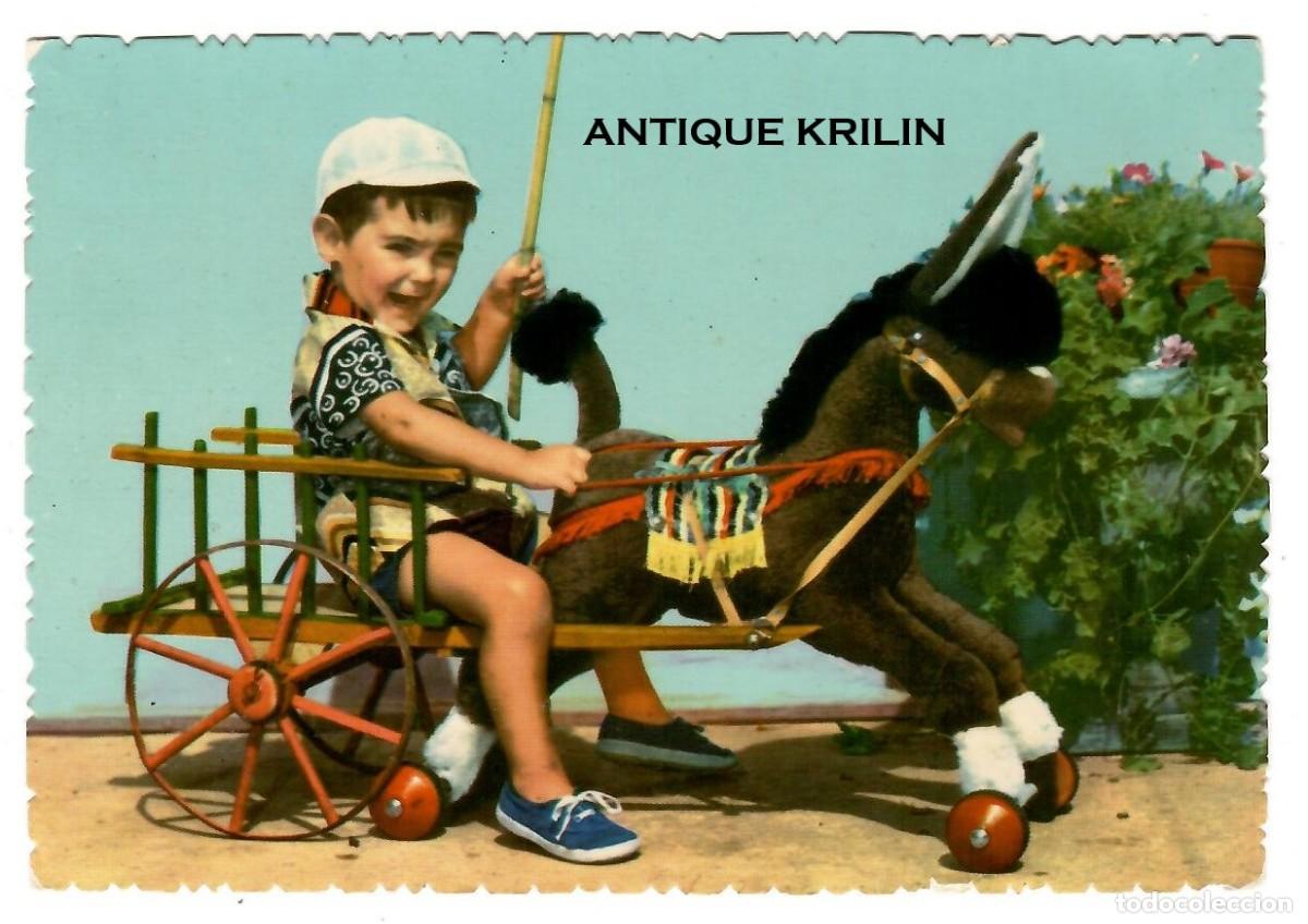 Postales: POSTAL EDICION PAJARITA SERIE 13305-A / NI&Ntilde;O CON CARRO DE JUGUETE / SIN FRANQUEAR PERO ESCRITA