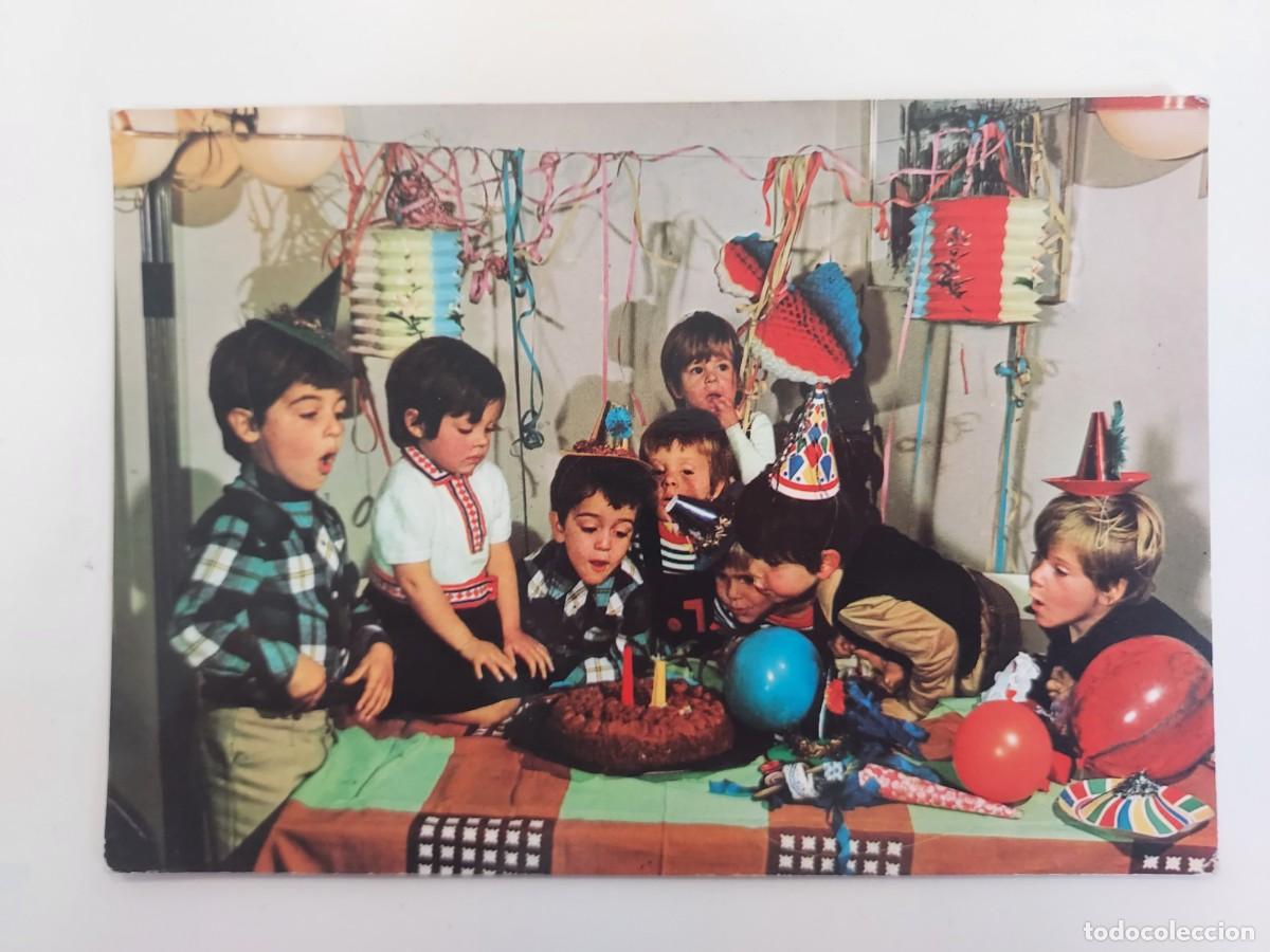 Postales: POSTAL VINTAGE NI&Ntilde;OS EN FIESTA DE CUMPLEA&Ntilde;OS. 1974. CIRCULADA. BV