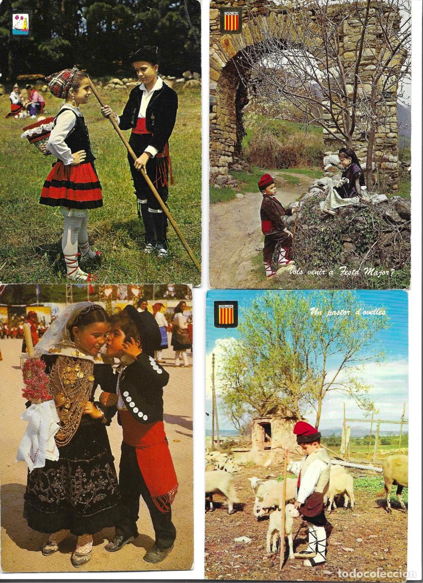 Postales: &rdquo;Escenas diverssas con ni&ntilde;os&rdquo; Lote de cuatro postales fotogr&aacute;ficas infantiles. 1960s. 10 x 15 cms.