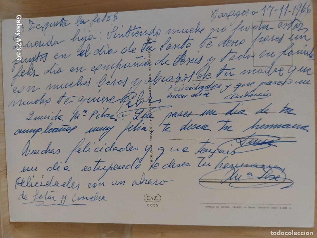 Postales: NI&Ntilde;A ED CYZ ESCRITA A&Ntilde;O 1966 - Foto 2