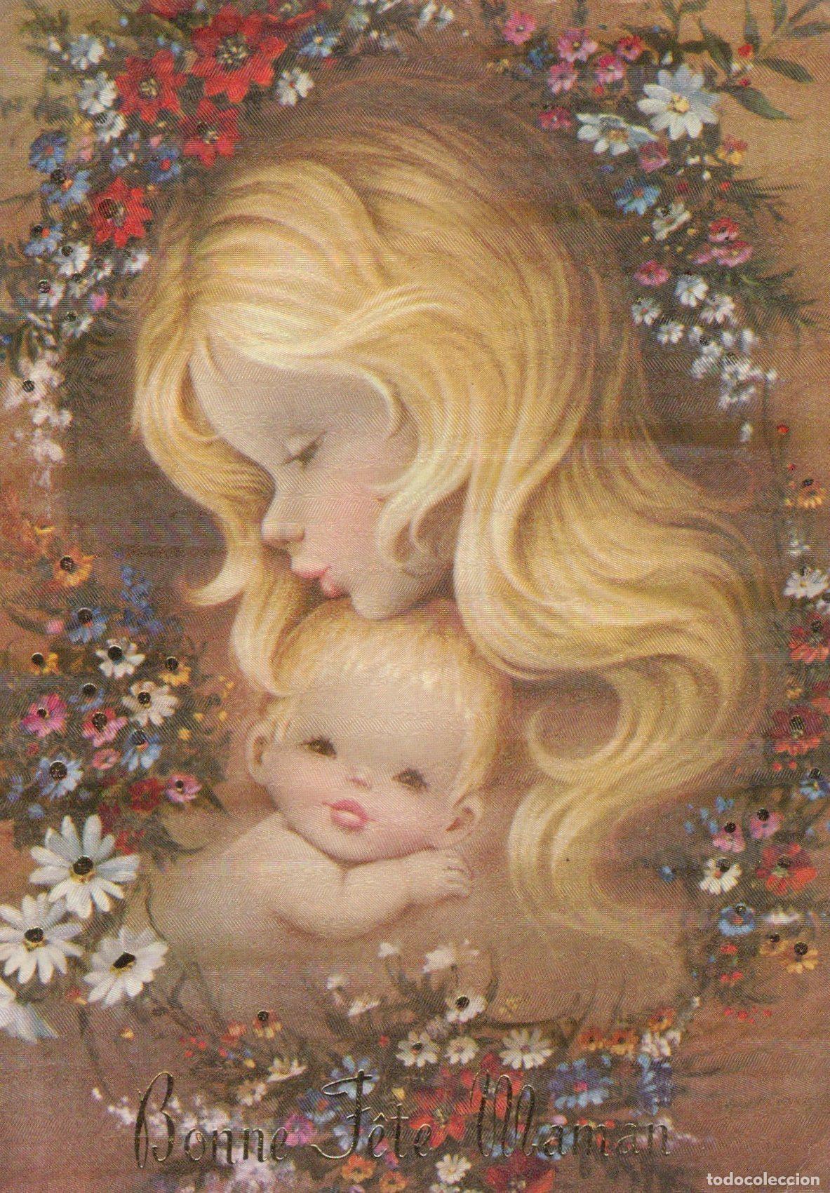 Postales: France Paris &Icirc;le de M&egrave;re Enfant Fleuri F&ecirc;te Maman Unposted *YAG324