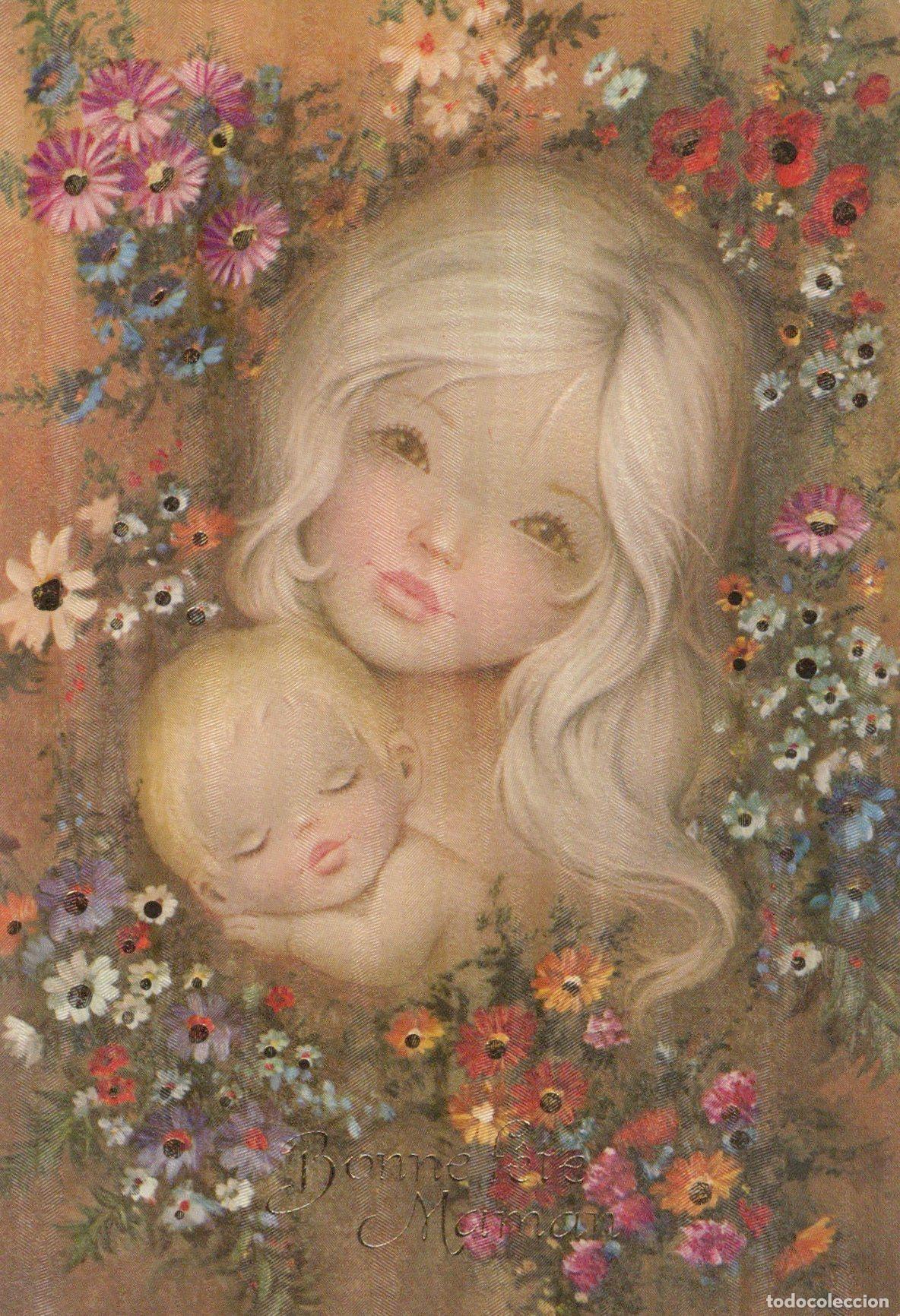 Postales: France Paris &Icirc;le de Illustration M&egrave;re Enfant Bonne F&ecirc;te Maman Unposted *YAG326