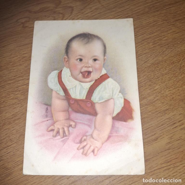 Postales: Postal de la Rep&uacute;blica Popular China, a&ntilde;os 50. Ni&ntilde;o peque&ntilde;o lleno de vitalidad.