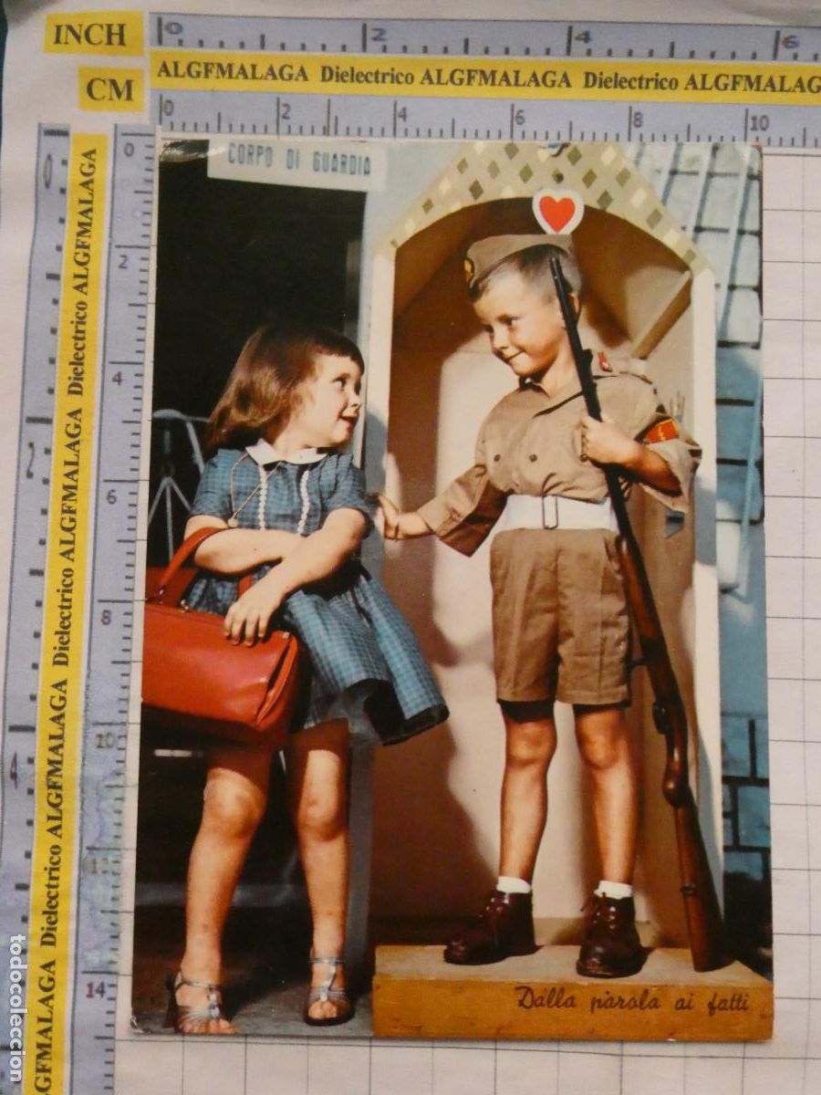 Postales: POSTAL DE NI&Ntilde;OS INFANTIL DIBUJOS. A&Ntilde;O 1964. NI&Ntilde;O SOLDADO GARITA CUERPO DE GUARDIA. 2990
