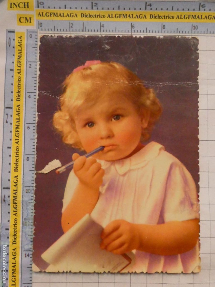 Postales: POSTAL DE NI&Ntilde;OS INFANTIL DIBUJOS. NI&Ntilde;A BOL&Iacute;GRAFO ESCRIBIR. 2994