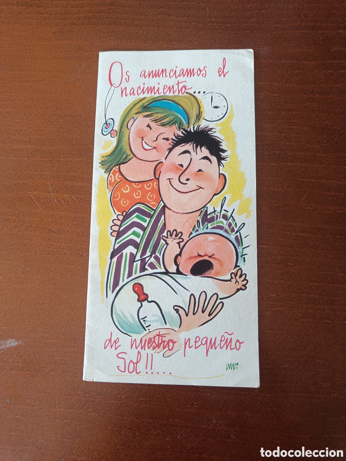 Postales: Postal de felicitaci&oacute;n vintage