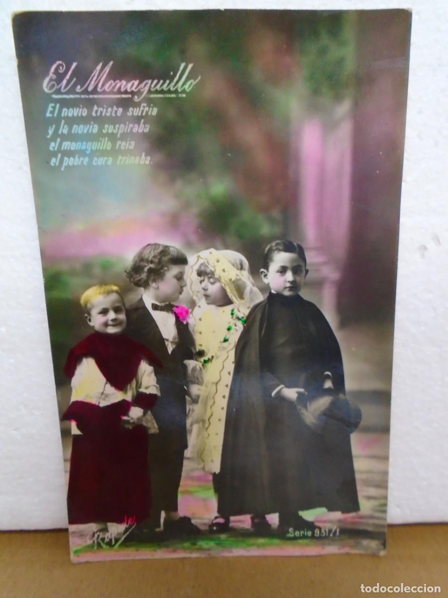 Postales: EL MONAGUILLO.POSTAL ESCRITA 1924.EDIC.RAPIDE,SERIE 951/1 FOTOGRAFICA ILUMINADA.