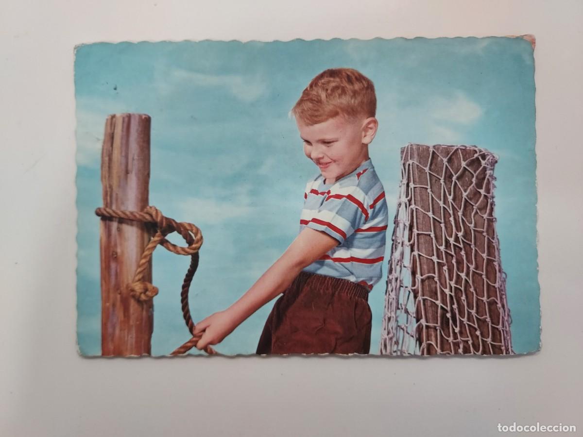 Postales: POSTAL VINTAGE NI&Ntilde;O JUGANDO CUERDA RED. 1960. ESCRITA. CYZ