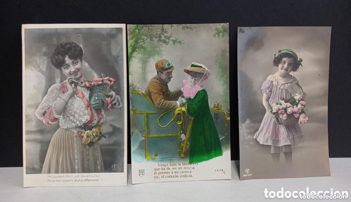 Postkarten: TRES (3) ANTIGUAS TARJETAS POSTALES. FELICITACIONES. ROSITA FERRER...