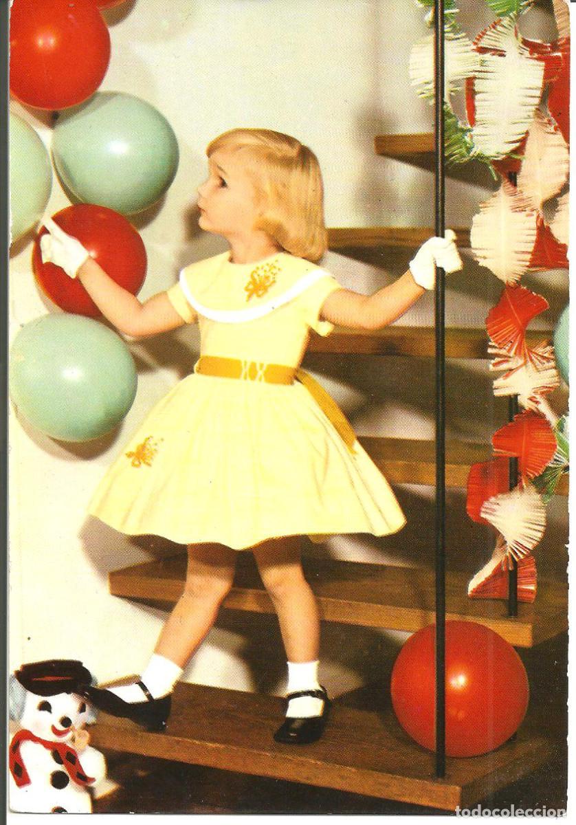Postkarten: POSTAL NI&Ntilde;A DE FIESTA CON GLOBOS - EDICIONES LUX COLOR - ESCRITA 1964